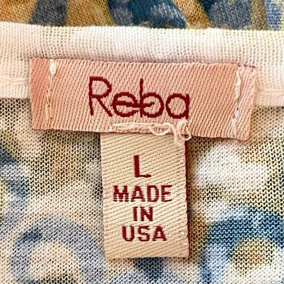 Reba Bling Rhinestone Embellished T-shirt Size LARGE Casual Western Boho Cowgirl - Picture 7 of 9